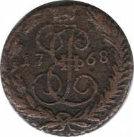 (1768, ЕМ) Монета Россия-Финдяндия 1768 год 1/4 копейки   Полушка Медь  VF